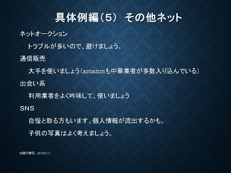 具体例 その他のネット