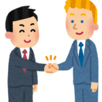 外国人と握手