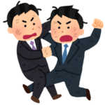 喧嘩をするビジネスマン