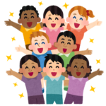 肩を組む世界の子どもたち