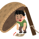 ぼろぼろになりながら罠にかかる人