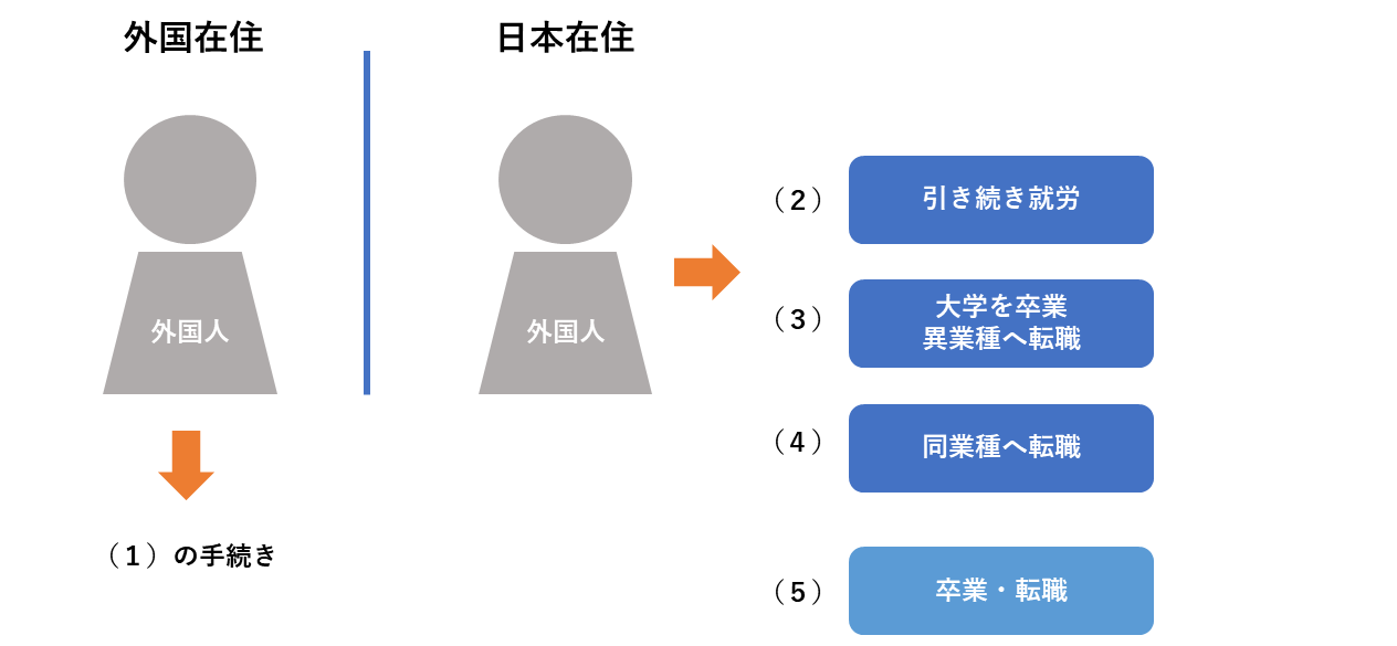 就労ビザに関係する手続き