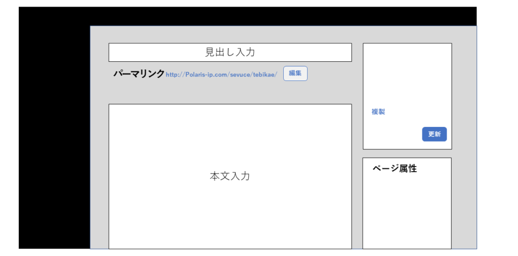 ワードプレスの画面